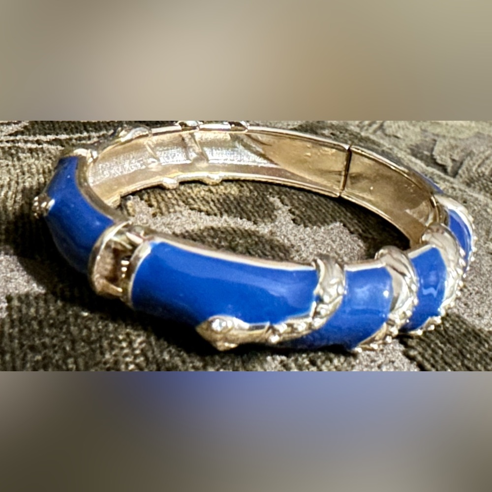 Blue and Gold Snake Bracelet